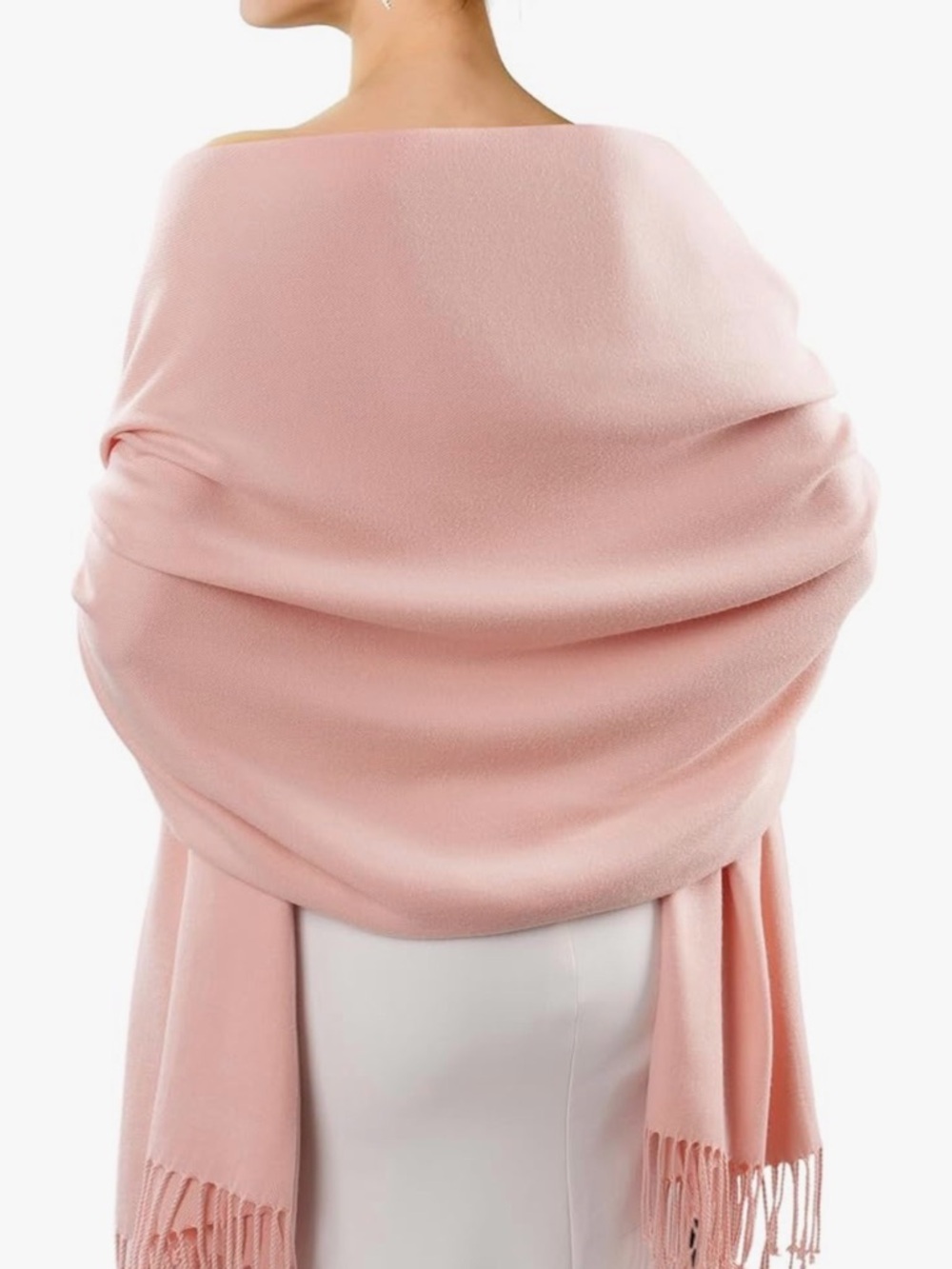 Soft Pink Wrap Shawl - Classic Woman's Scarf